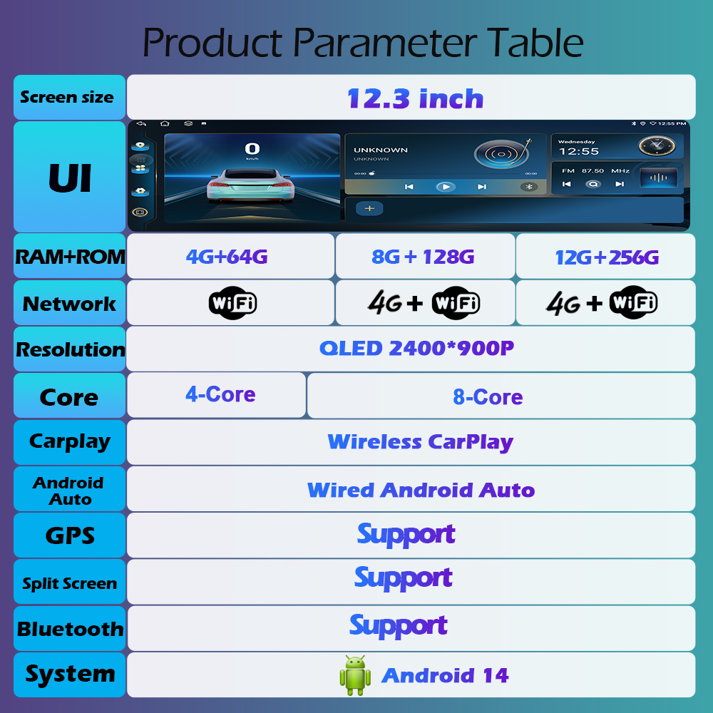 12.3inch QLED 2400*900P Wirele - огляд і ціна Cr Touch