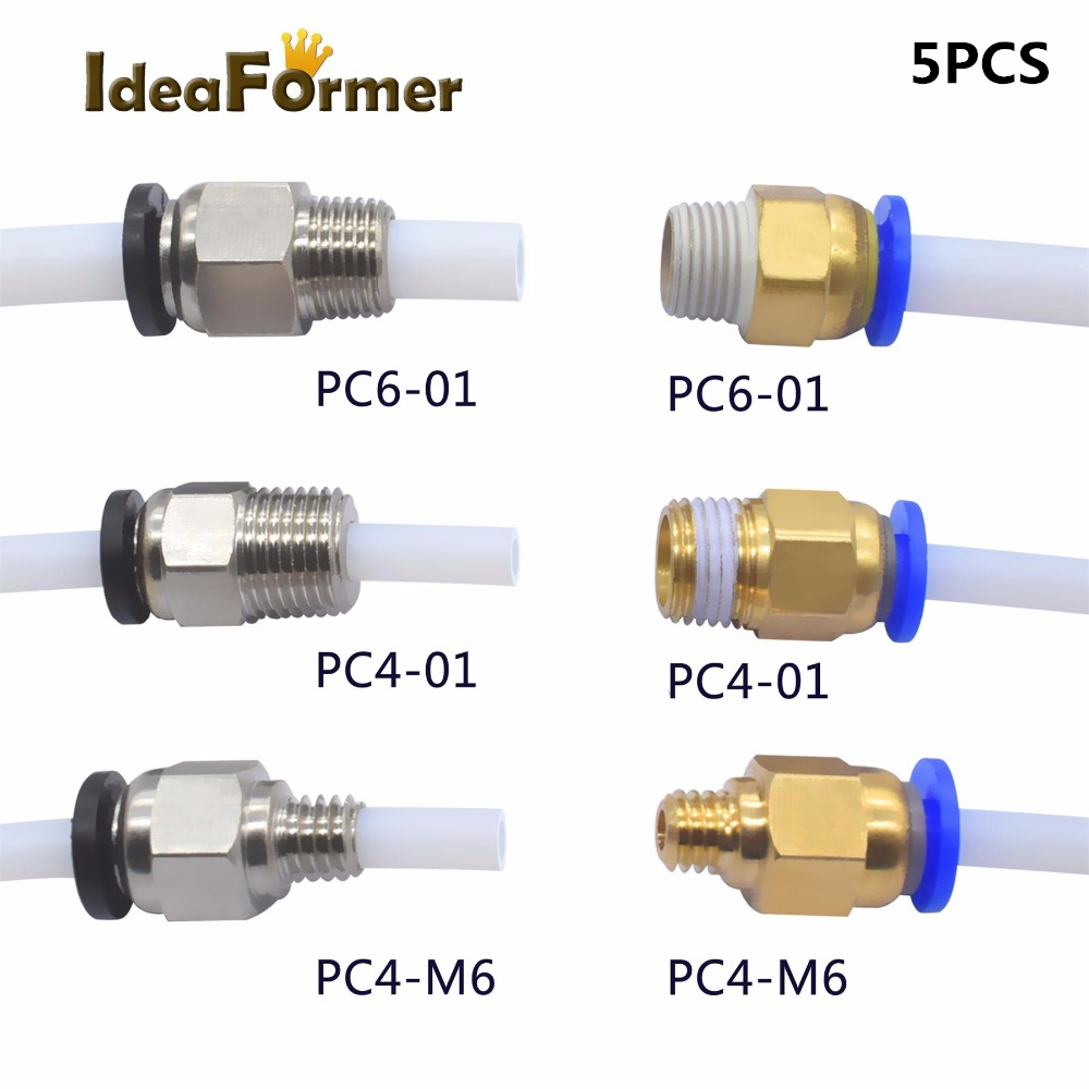 5pcs Quick Fitting PC4-01 PC6- - огляд і ціна Filament 1.75