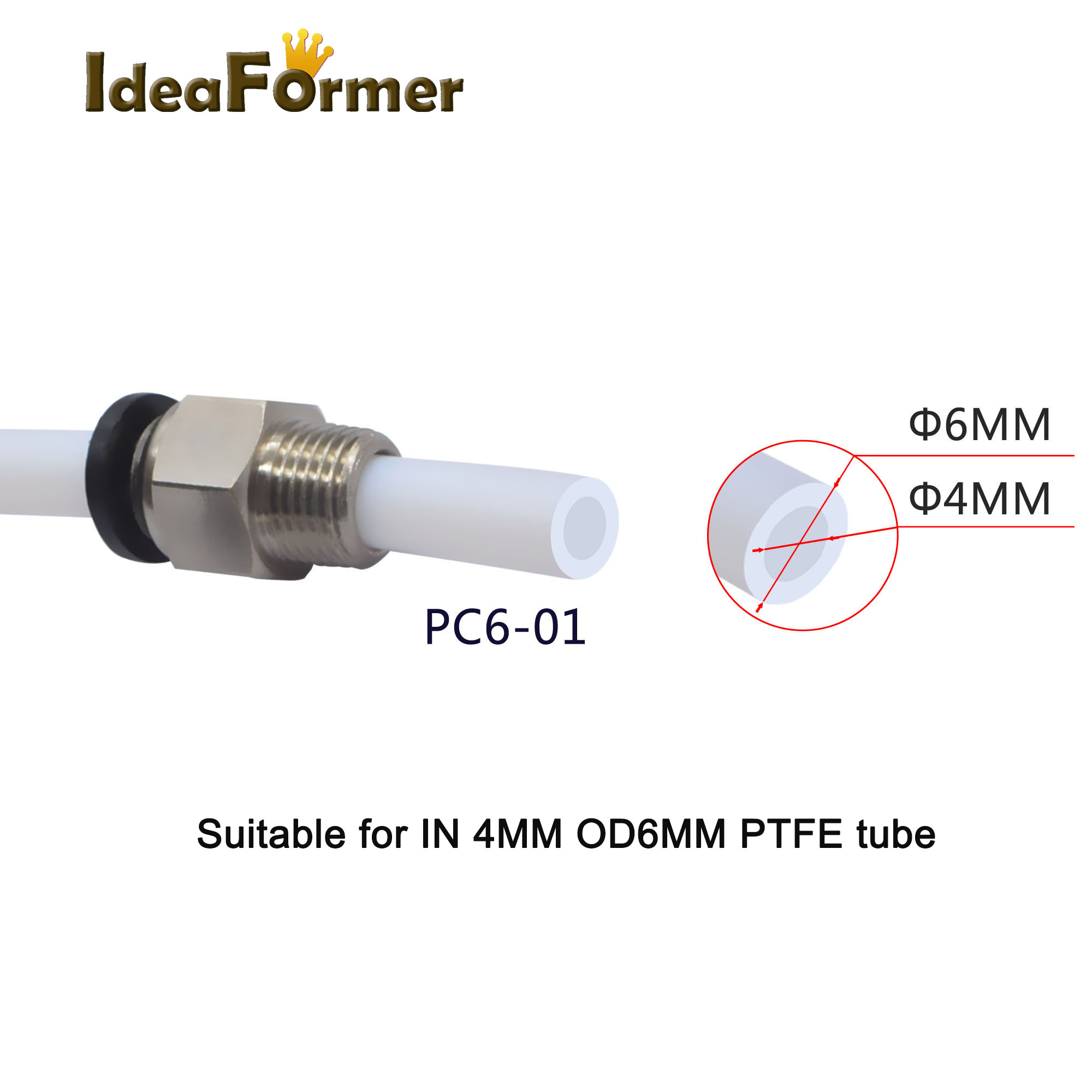 5pcs Quick Fitting PC4-01 PC6- - огляд і ціна Filament 1.75